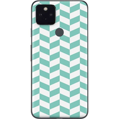 Blue White Chevron Google Pixel 4a 5G Skin